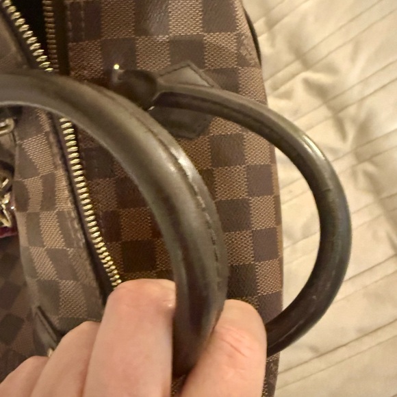 LV Speedy 30 Bandouliere Damier Ebene Shoulder Bag Brown. - Picture 3 of 16